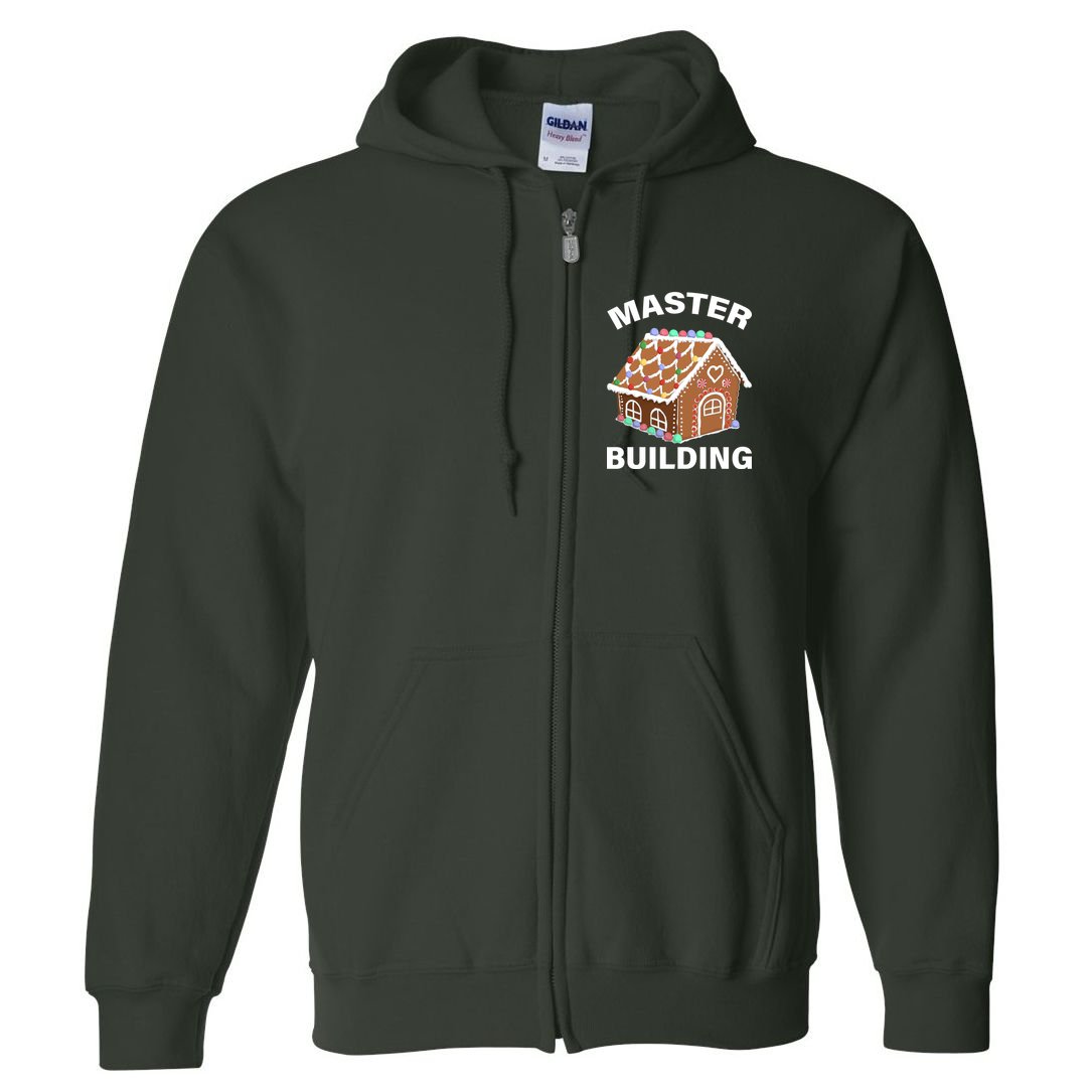 Master Builder Gingerbread House Funny Christmas Full Zip Hoodie