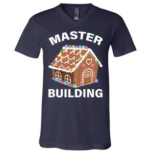 Master Builder Gingerbread House Funny Christmas V-Neck T-Shirt