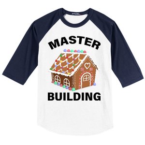 Master Builder Gingerbread House Funny Christmas Baseball Sleeve Shirt