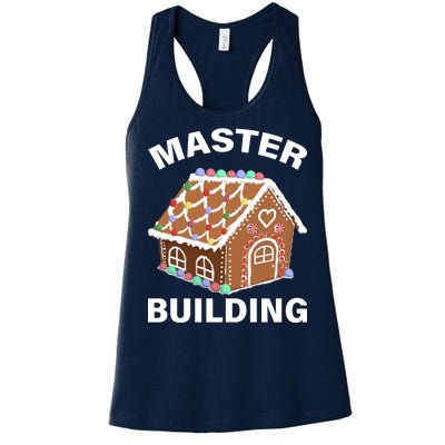 Master Builder Gingerbread House Funny Christmas Women's Racerback Tank