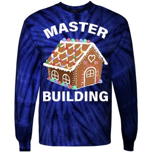 Master Builder Gingerbread House Funny Christmas Tie-Dye Long Sleeve Shirt