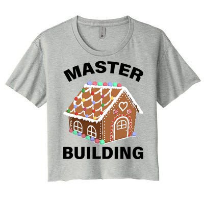 Master Builder Gingerbread House Funny Christmas Women's Crop Top Tee