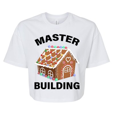 Master Builder Gingerbread House Funny Christmas Bella+Canvas Jersey Crop Tee