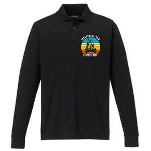 Master Of The Campfire Performance Long Sleeve Polo