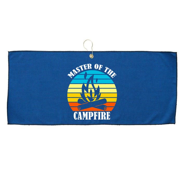 Master Of The Campfire Large Microfiber Waffle Golf Towel