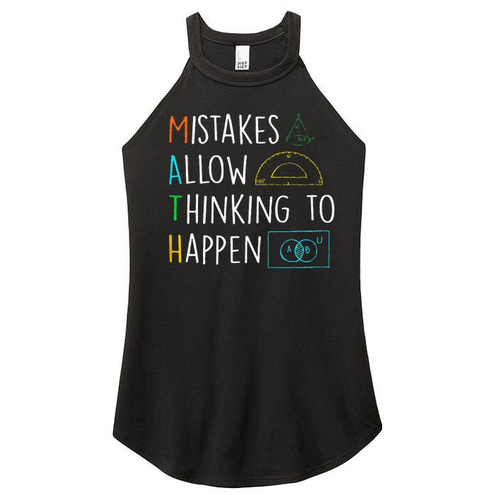 Mistakes Allow Thinking To Happen Funny Math Back To School Women’s Perfect Tri Rocker Tank