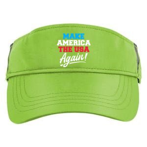 Make America The Usa Again Usa Patriotic Political Statet Cool Gift Adult Drive Performance Visor