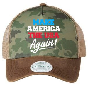 Make America The Usa Again Usa Patriotic Political Statet Cool Gift Legacy Tie Dye Trucker Hat