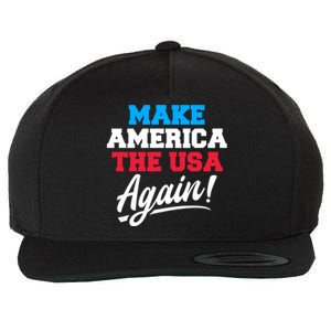 Make America The Usa Again Usa Patriotic Political Statet Cool Gift Wool Snapback Cap