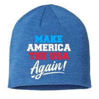 Make America The Usa Again Usa Patriotic Political Statet Cool Gift Sustainable Beanie