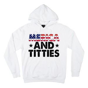 Merica And Titties Funny Patriotic Usa Hoodie