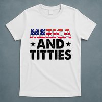 Merica And Titties Funny Patriotic Usa T-Shirt