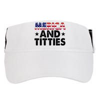 Merica And Titties Funny Patriotic Usa Adult Drive Performance Visor