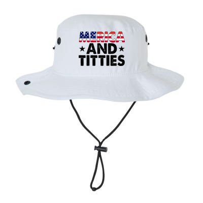 Merica And Titties Funny Patriotic Usa Bucket Hat