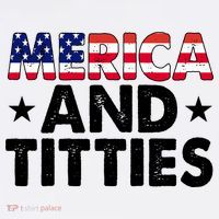Merica And Titties Funny Patriotic Usa Flat Bill Trucker Hat