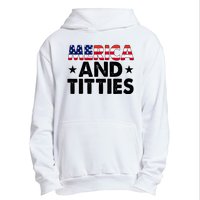 Merica And Titties Funny Patriotic Usa Urban Pullover Hoodie