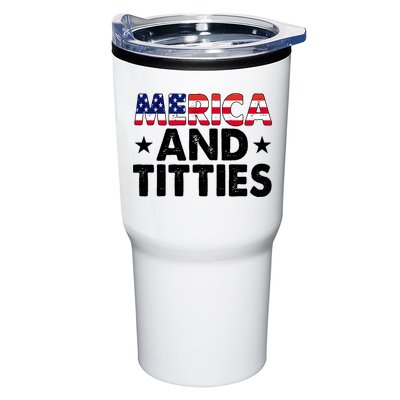 Merica And Titties Funny Patriotic Usa Tumbler