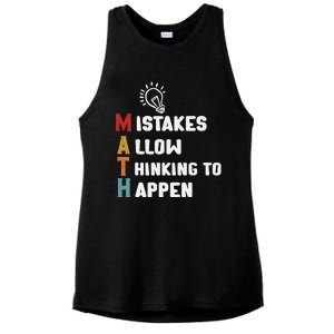 Mistakes Allow Thinking To Happen School Math Teacher Ladies PosiCharge Tri-Blend Wicking Tank