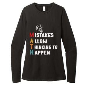 Mistakes Allow Thinking To Happen School Math Teacher Womens CVC Long Sleeve Shirt