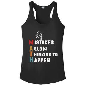 Mistakes Allow Thinking To Happen School Math Teacher Ladies PosiCharge Competitor Racerback Tank