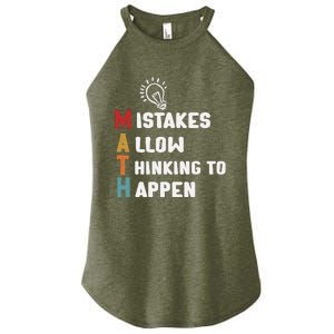 Mistakes Allow Thinking To Happen School Math Teacher Women's Perfect Tri Rocker Tank