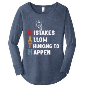 Mistakes Allow Thinking To Happen School Math Teacher Women's Perfect Tri Tunic Long Sleeve Shirt