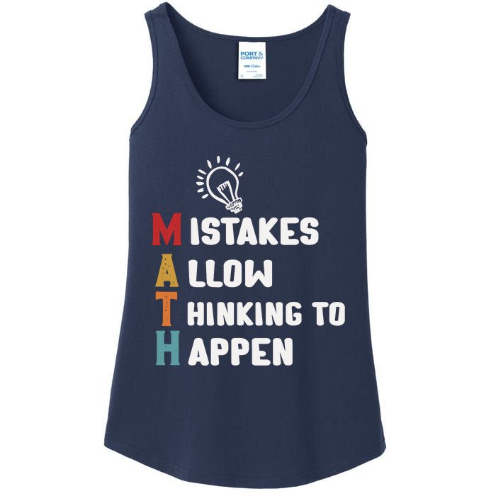 Mistakes Allow Thinking To Happen School Math Teacher Ladies Essential Tank