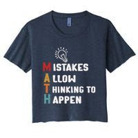 Mistakes Allow Thinking To Happen School Math Teacher Women's Crop Top Tee