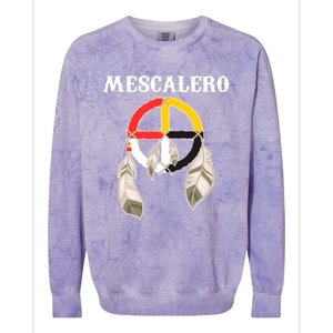 Mescalero Apache Tribe Nation Native Indian Medicine Wheel Colorblast Crewneck Sweatshirt