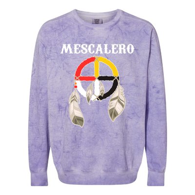 Mescalero Apache Tribe Nation Native Indian Medicine Wheel Colorblast Crewneck Sweatshirt