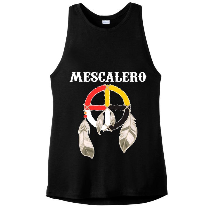 Mescalero Apache Tribe Nation Native Indian Medicine Wheel Ladies PosiCharge Tri-Blend Wicking Tank