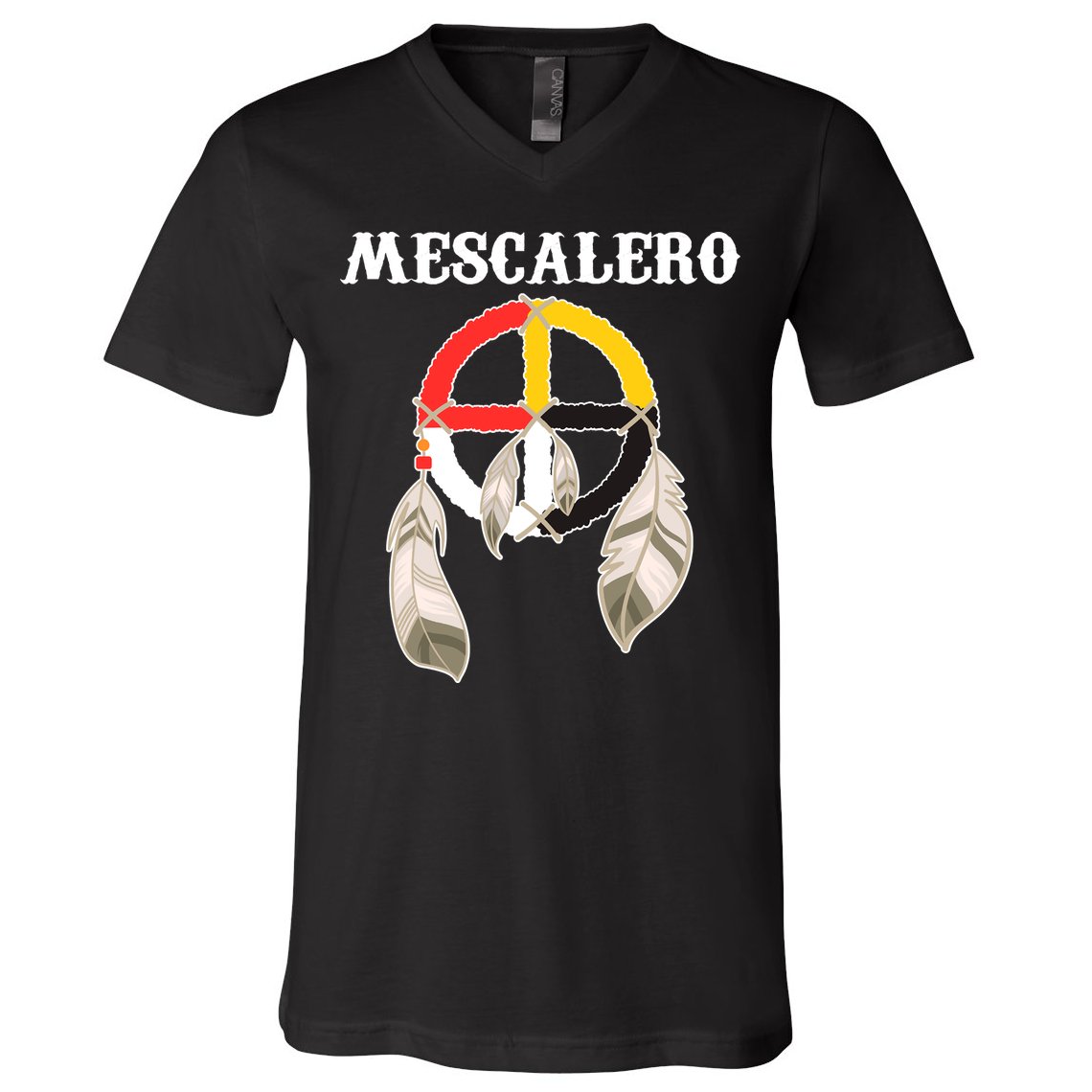 Mescalero Apache Tribe Nation Native Indian Medicine Wheel V-Neck T-Shirt