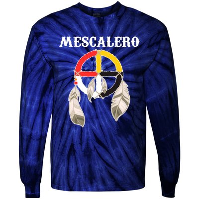 Mescalero Apache Tribe Nation Native Indian Medicine Wheel Tie-Dye Long Sleeve Shirt