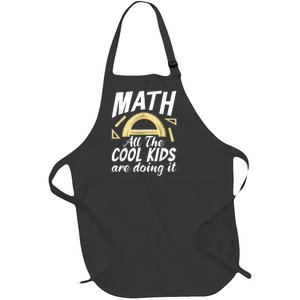 Math All The Cool Are Doing It School Funny Mathematics Full-Length Apron With Pockets