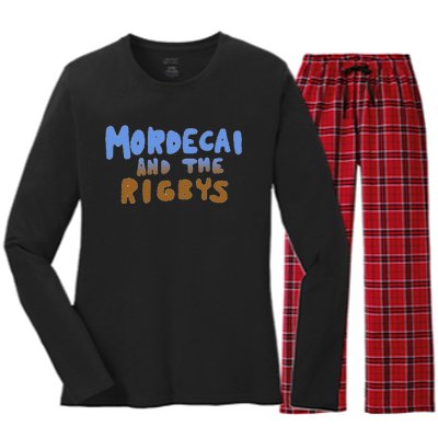 Mordecai And The Rigbys Ringer Women's Long Sleeve Flannel Pajama Set 