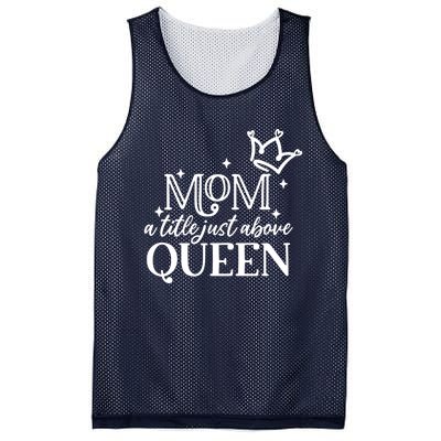 Mom A Title Above Queen Mesh Reversible Basketball Jersey Tank