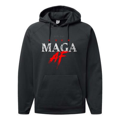 Maga Af Trump 2024 Republican Take America Back Performance Fleece Hoodie