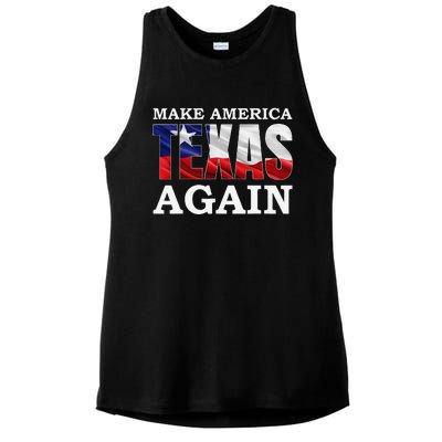 Make America Texas Again Texas Pride Patriotic Ladies PosiCharge Tri-Blend Wicking Tank