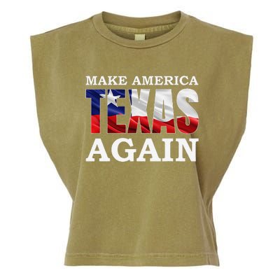 Make America Texas Again Texas Pride Patriotic Garment-Dyed Women's Muscle Tee