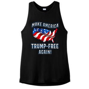 Make America Trump Free Again Democrat Gift Ladies PosiCharge Tri-Blend Wicking Tank