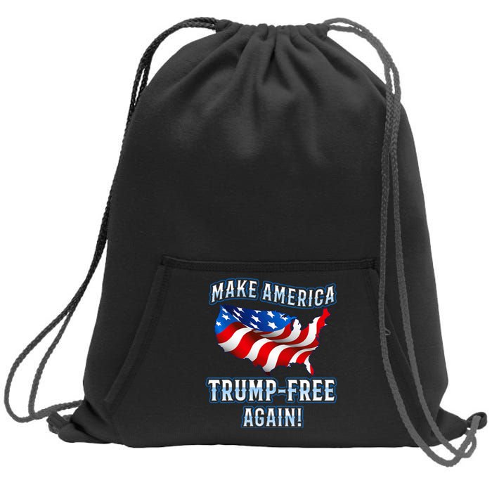 Make America Trump Free Again Democrat Gift Sweatshirt Cinch Pack Bag