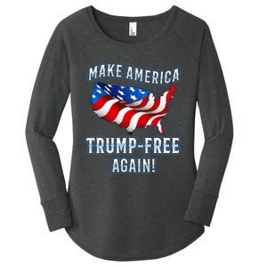 Make America Trump Free Again Democrat Gift Women's Perfect Tri Tunic Long Sleeve Shirt