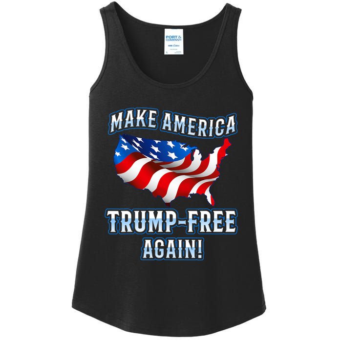 Make America Trump Free Again Democrat Gift Ladies Essential Tank