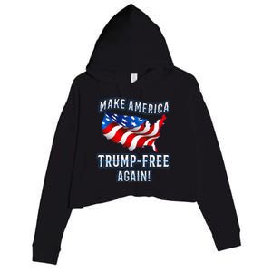 Make America Trump Free Again Democrat Gift Crop Fleece Hoodie