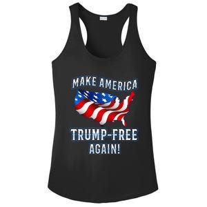 Make America Trump Free Again Democrat Gift Ladies PosiCharge Competitor Racerback Tank