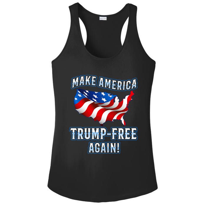 Make America Trump Free Again Democrat Gift Ladies PosiCharge Competitor Racerback Tank