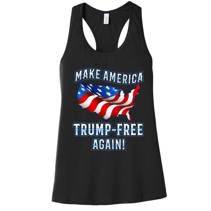 Make America Trump Free Again Democrat Gift Women's Racerback Tank