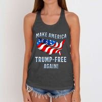 Make America Trump Free Again Democrat Gift Women's Knotted Racerback Tank