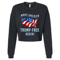 Make America Trump Free Again Democrat Gift Cropped Pullover Crew