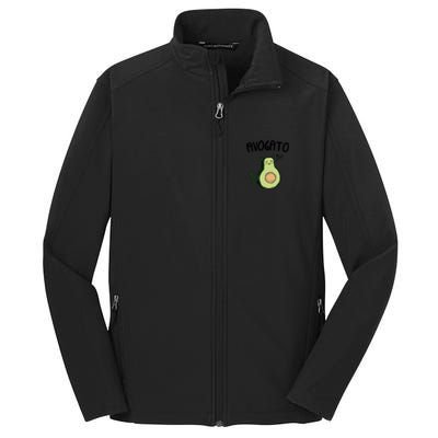 Mens Avogato Trending Avocado Cat Cute Cat Face Novelty Cat Core Soft Shell Jacket